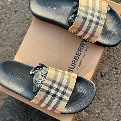 slide burberry|burberry slides for women.